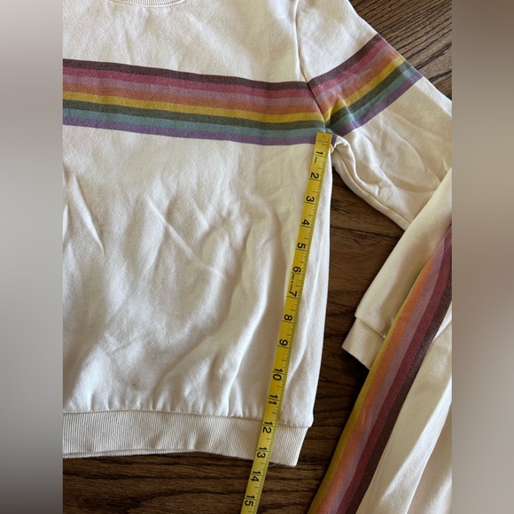 Marine Layer Cloud 9 Anytime Matching Sweats Jogger Crewneck XS S Rainbow Stripe - Picture 2 of 8